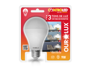 CONTROLED 3 tons de luz 6500K 9W Bivolt Ourolux